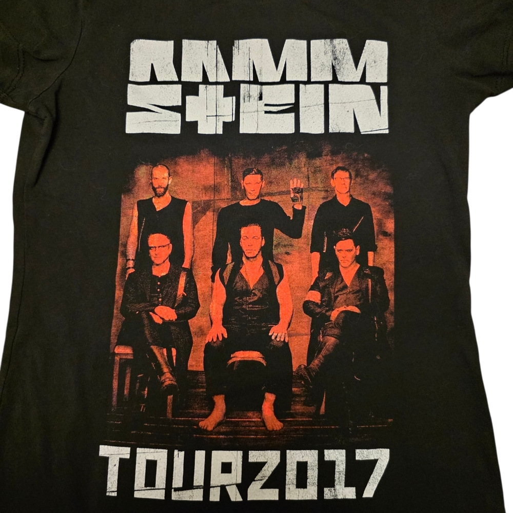 Rammstein Women's World Tour 2017 Rock Band Concert T-shirt Slim Fit Size M - Picture 2 of 8